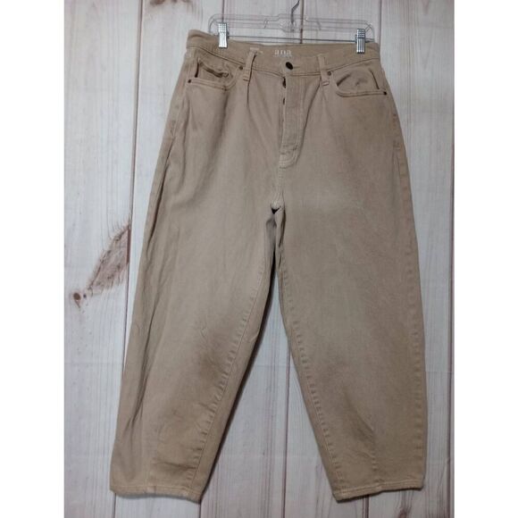 A.n.a Jeans Ladies 12 Khaki Balloon High Rise - Picture 1 of 8
